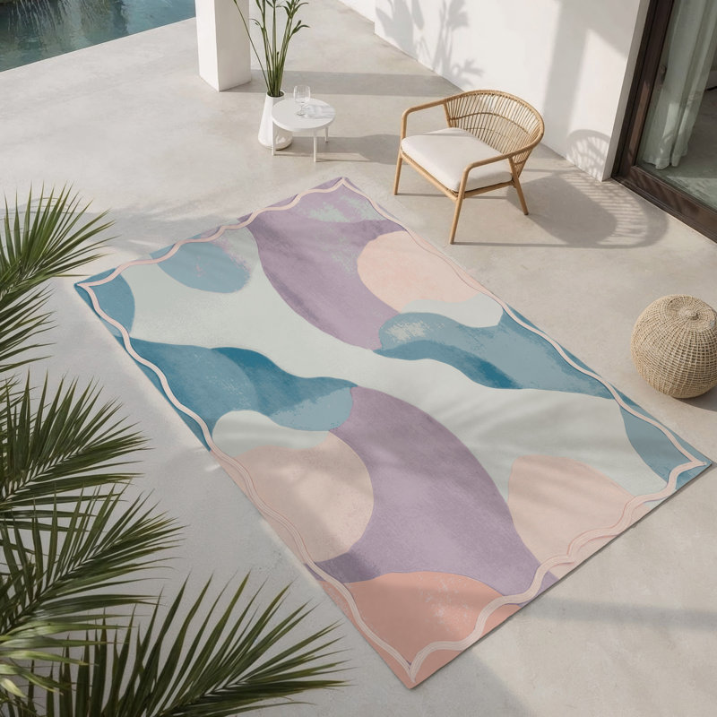 Tapis d'intérieur et d'extérieur Serenity Bloom, Rectangle 1 pi 6 po x 2 pi 6 po