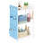 Brown 3-Tier Bathroom Storage Shelf With Fabric Baskets-1682193611