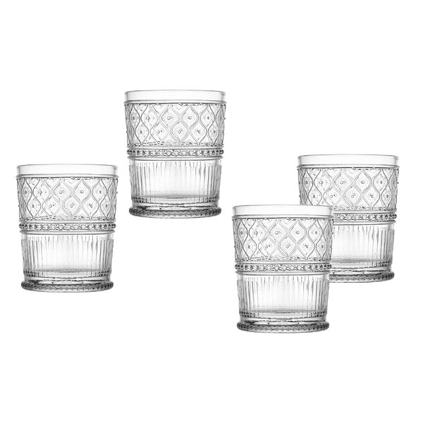 Godinger Claro Footed Mug, Set of 4 - Clear