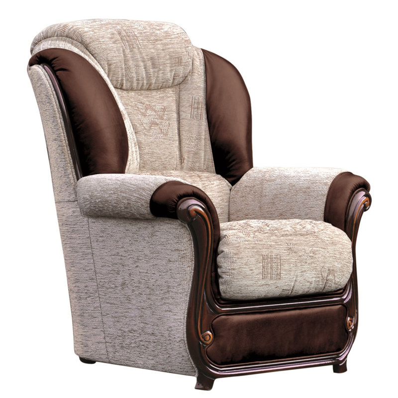 Kissell Faux Leather Armchair, Tabak, Cocoa