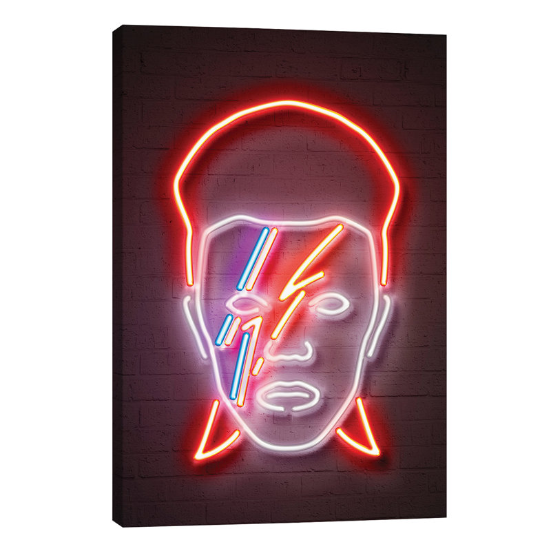 Bowie by Octavian Mielu - Wrapped Canvas Giclee Art Print, 66.04 cm H x 45.72 cm W x 1.91 cm D