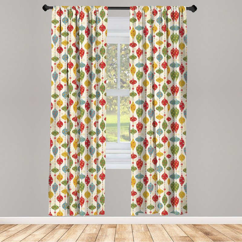 Semi-Sheer Rod Pocket Curtain Panels, 28" x 95"
