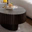 Table basse ovale en forme de piédestal