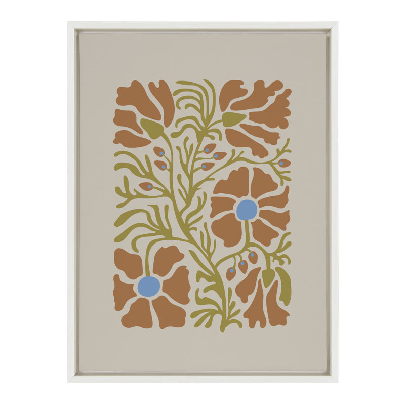Reproduction d'art sur toile encadrée colorée, rétro et floral par Creative Bunch Studio