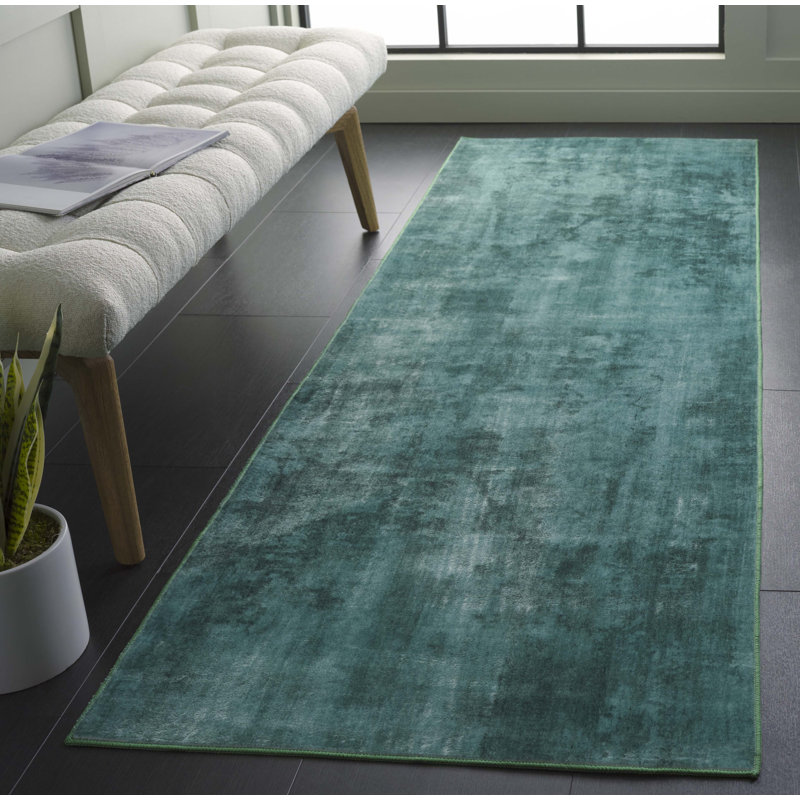 Janosh Monica Performance Machine Washable Solid Color Rug, Runner 2'6" x 8'