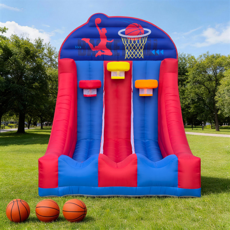 10×10×13 ft Inflatable Basketball Hoop Shoot Game, Interactive Inflatable Party Basketball Game with 3 Balls & Blower, Easy Set Up Ideal for Parties, School Events, Carnivals, Backyard, Beach, and Outdoor Gatherings