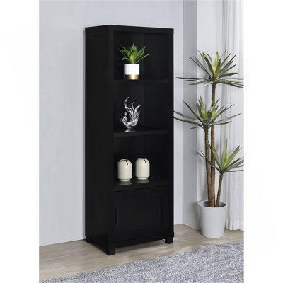 Black 3-shelf Media Tower