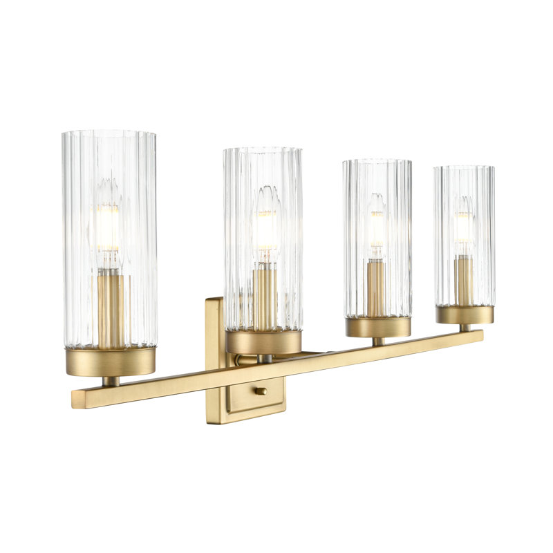 Turman 29.75" Wide 4-Light Vanity, Vintage Brass