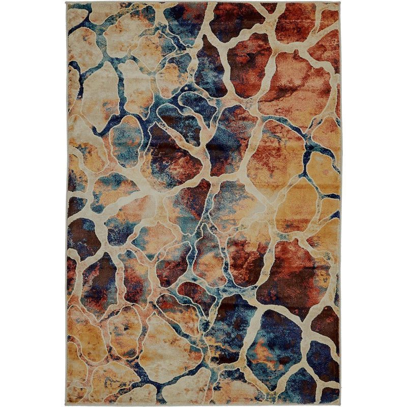 Brantlie Abstract Indoor Rug, Rectangle 4'1" x 6'1"