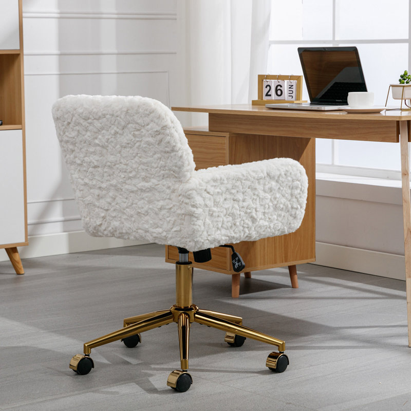 Chaise de bureau en velours Sanavi