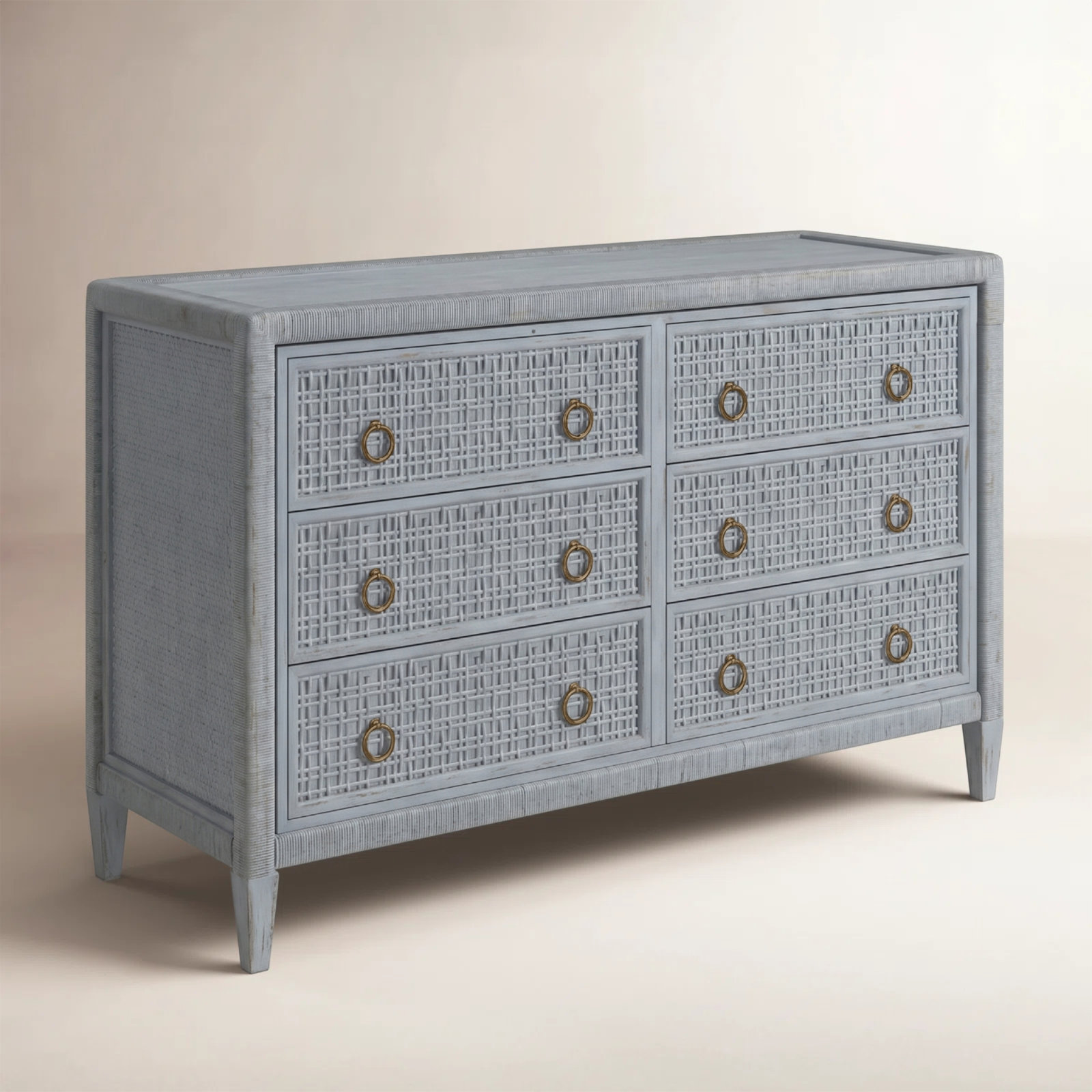 Monterey 54" Double Dresser, Sea Glass, Yes, Brass