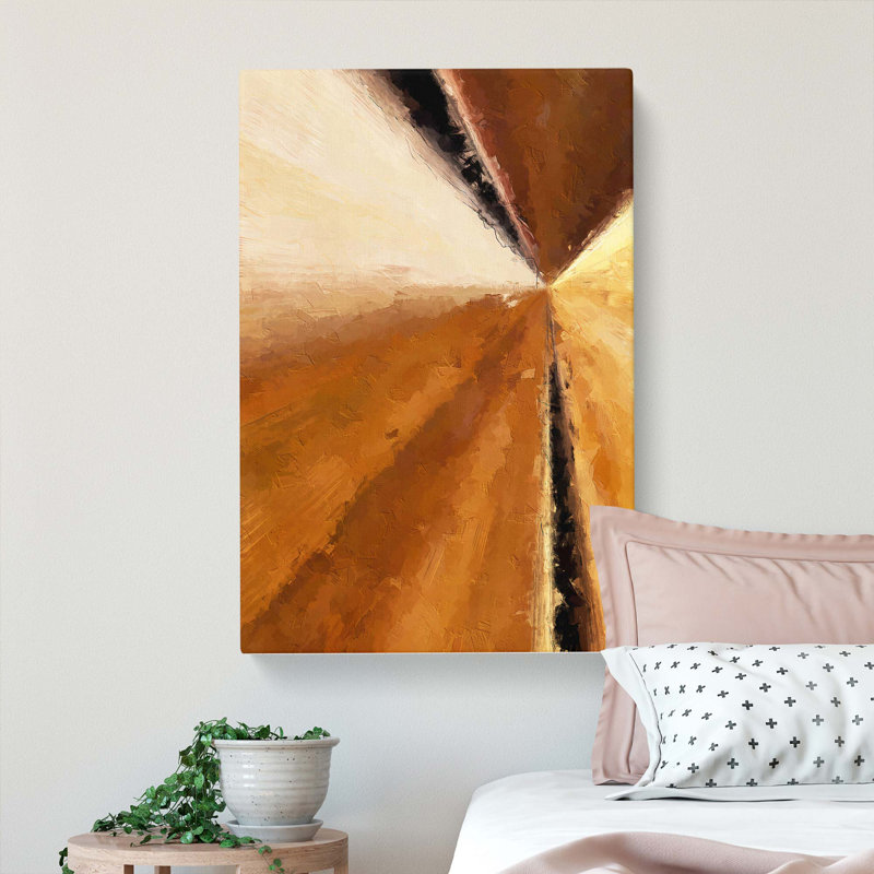 Golden Tunnel In Abstract - Wrapped Canvas Print, 76cm H x 50cm W x 3cm D