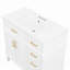 Meuble-lavabo de salle de bain de 36 pouces (91 cm) avec 4 tiroirs de rangement et porte à fermeture en douceur-1106623998