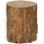 Tabouret de souche d'arbre, table d'appoint décorative avec plateau de table rond, table de bout en béton