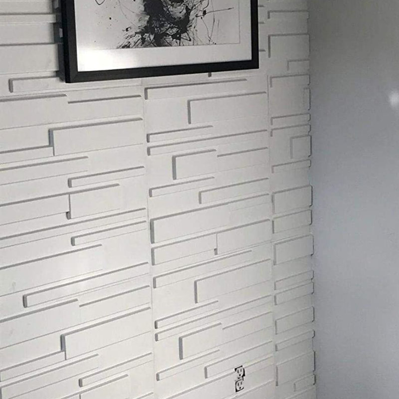 Panneau mural en bois blanc 20 po x 20 po Arvinjot