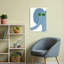 Cool Elephant Smile Contemporary Wall Art Print by Carla Daly - Wrapped Canvas Print-1353467452