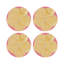 Hibiscus Vegan Leather Round Pebble Placemat-755206024