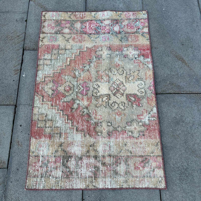 Vintage Turkish Oushak Rug in Vibrant Red with Scandinavian-Inspired Modern Design