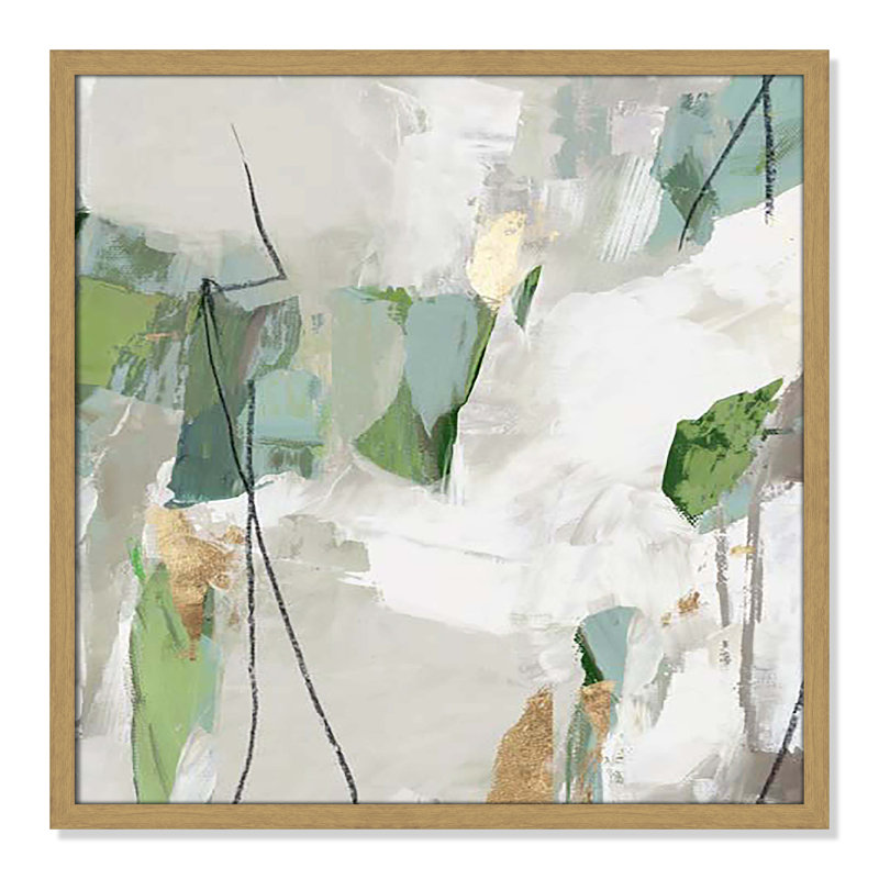 Enchanted Emerald I by Tom Reeves Print, 23.5" H x 23.5" W x 1.25" D, Natural Slim Framed