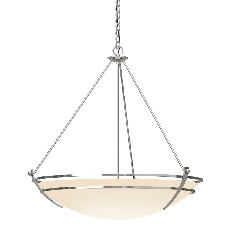 Presidio Tryne 3-Light Bowl Pendant, Opal, Sterling