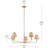 38" 5-Light Chandelier with Handwoven Rattan Shade