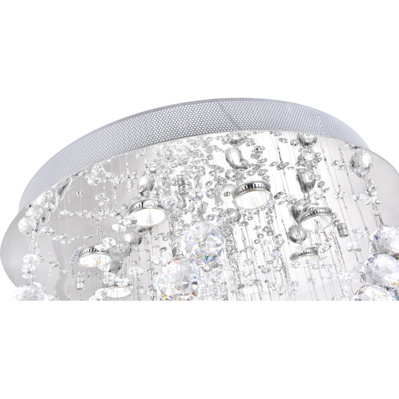 Plafonnier encastré à plusieurs niveaux 24 po 8 lumières lustre Seamon