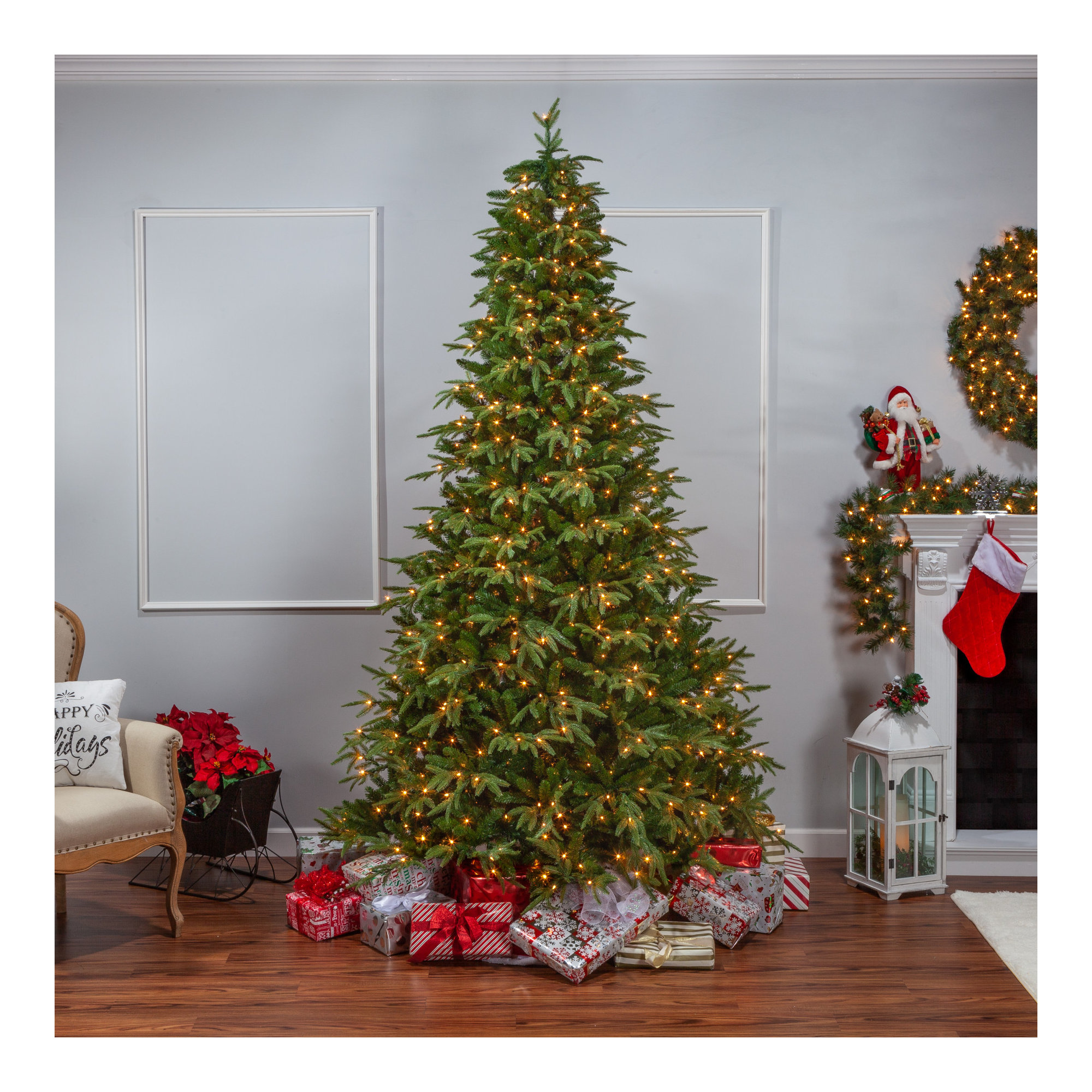Green Fir Artificial Christmas Tree, 9' H