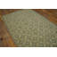 Tapis vert clair / beige en laine noué à la main de conception unique 6 pi x 9 pi