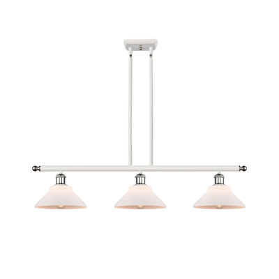 Luminaire suspendu linéaire à 3 lumières pour îlot de cuisine Newton St Loe