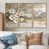 Toile avec cadre flottant or