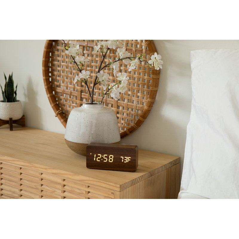 AuraForm Digital Clock – Espresso, Espresso