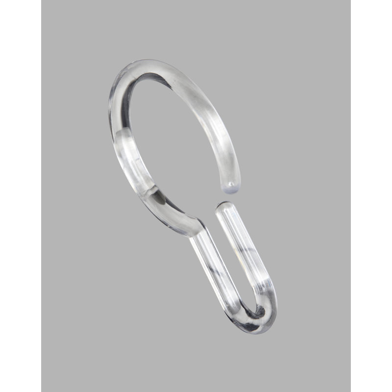 Nemisco Plastic Shower Curtain Hook, Clear