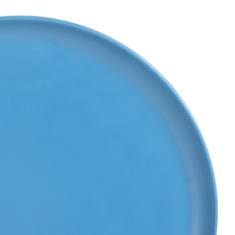 Gibson Home Canyon Crest 12-Piece Stackable Matte Melamine Dinnerware Set, Blue