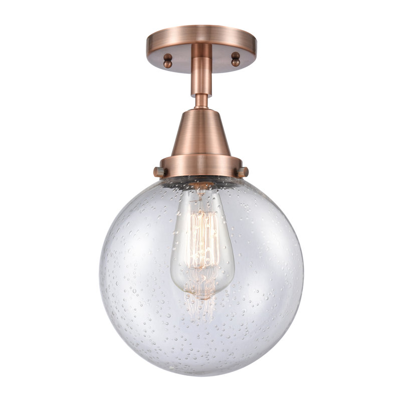 Plafonnier encastré en verre Alfonsa, Ampoule non incluse, Oui, Cuivre antique