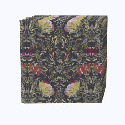 Cambarville 100% Cotton Floral Square Napkin