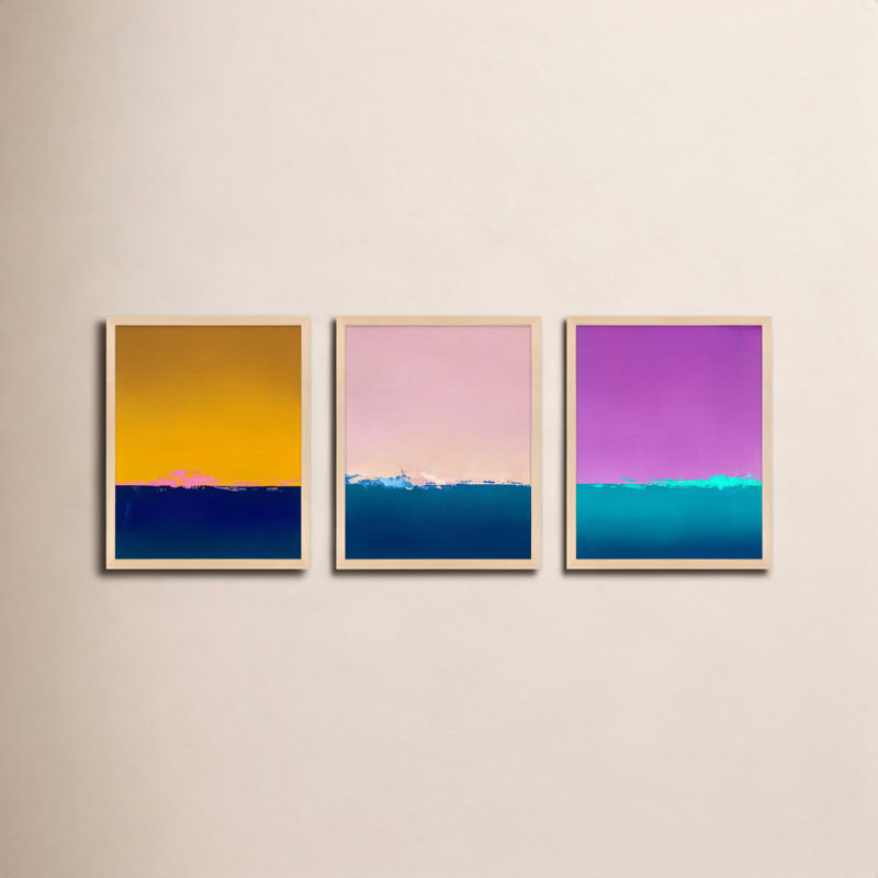 Horizon Framed Graphic Art by Lee Lessem, 20" H x 16" W x 1.25" D, Beige