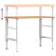 100cm W Solid Wood Top Height-Adjustable Workbench