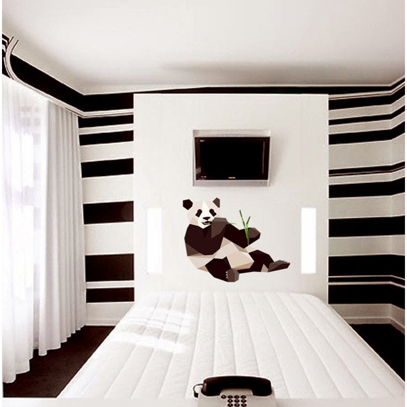 Adhésif décoratif panda Polygonal, H 22 po x l 26 po