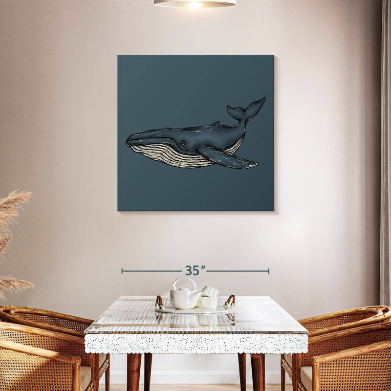 Baleine bleu foncé Crowle, H 36 po x l 36 po