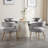 18.5 " H Velvet Upholstered Iron Armchair-202854192