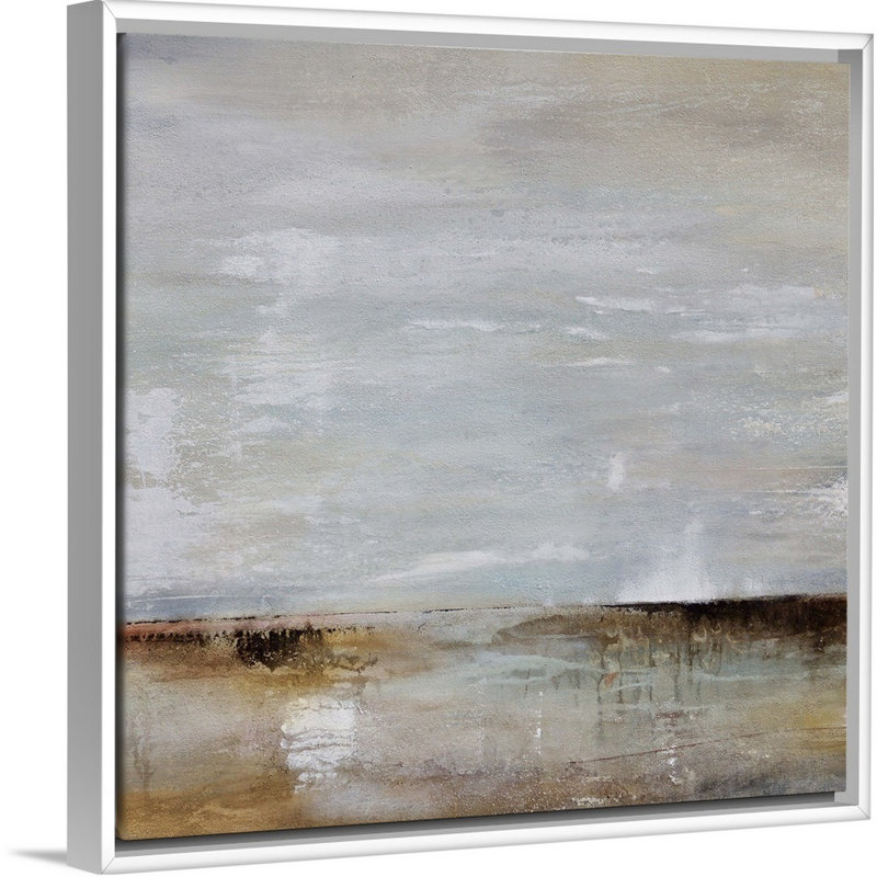 «Take Time» par Karen Hale, reproduction sur toile, Cadre blanc, H 26 po x l 26 po x P 1,75 po
