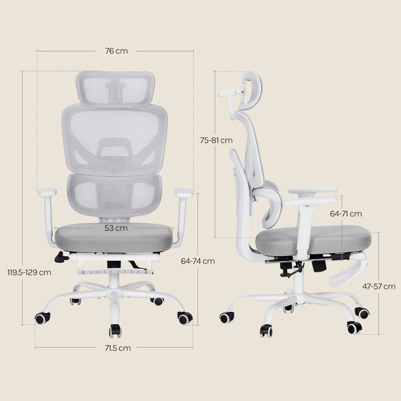 Happy Larry Foam Padding Office Chair, Alloy Grey