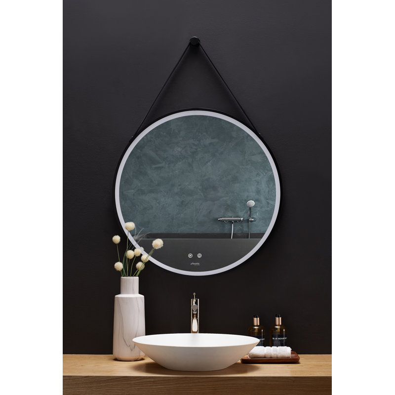 Sangle Metal Flat Wall Mirror, 24" x 24"