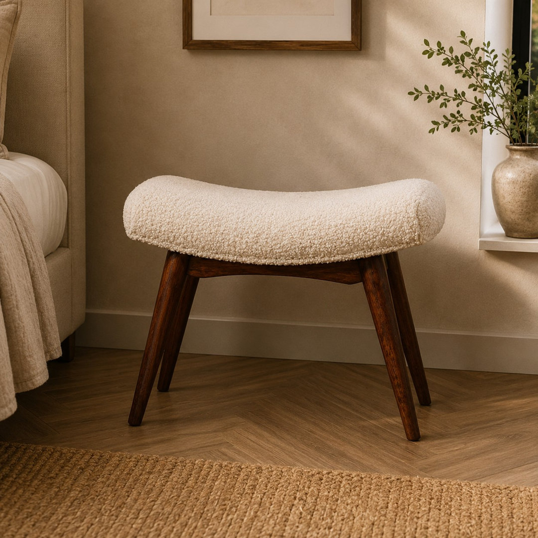Bench Boucle Upholstered Bench