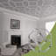 Panneaux de plafond décoratifs en acrylique 66, l 66 7/8 po x H 66 7/8 po x T 1/8 po, miroir argenté-902369956-902369979