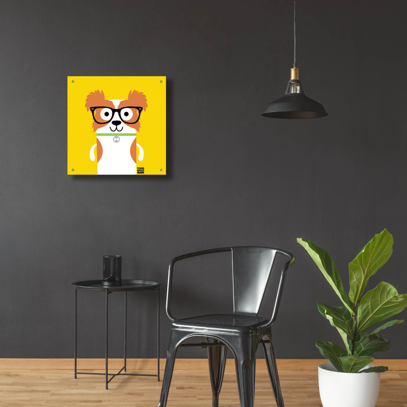 «Bow Wow Papillon» par Todd Art, H 24 po x l 24 po x P 0,2 po