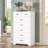 54.4" Tall Dresser Chest of Drawers, Dresser for Bedroom with 7 Drawers, White-1078991773