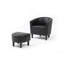 Chaise Salem G00200-C + repose-pieds, noir-853372914