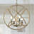 Delphinia 4 - Light Steel Dimmable Globe Chandelier