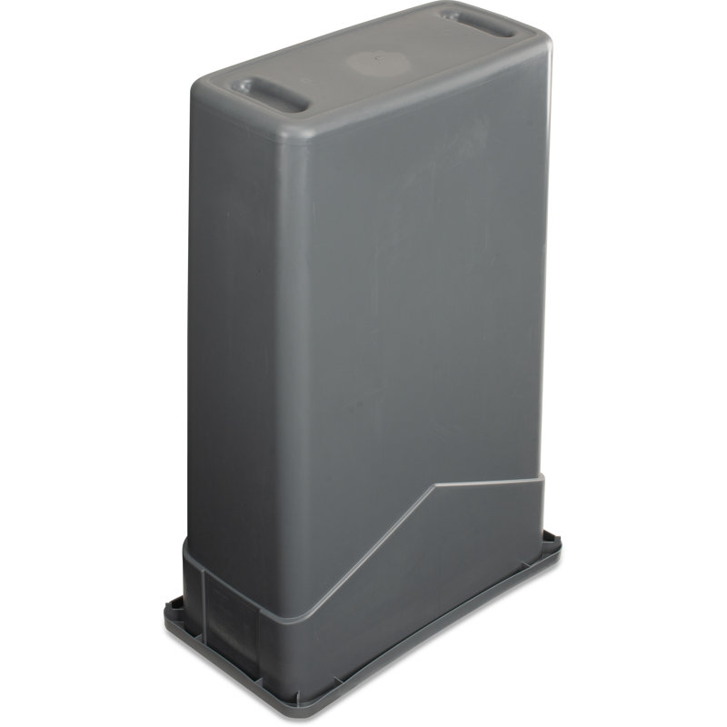 Gray Polyethylene Slim Rectangular 23-Gallon Waste Container